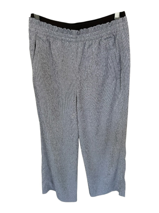 Athleta Size 8 White & Grey Synthetic Heathered Waist Detail Pockets Pants White & Grey / 8