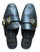 Dolce Vita Shoe Size 8 Black Vegan Leather Gold Buckles Open Heel Flats Black / 8