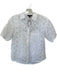 J. Crew Size 0 White Cotton Short Balloon Sleeve Eyelet Button Down Slip Top White / 0
