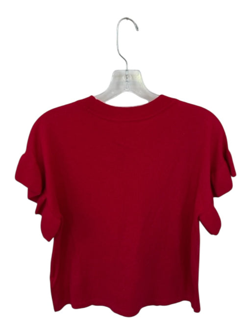 Lilla P Size XS Red Cotton & Linen Short Sleeve Top Red / XS