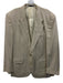 Burberrys AS IS Light Beige Silk Solid 2 Button Men's Blazer Light Beige / Est L