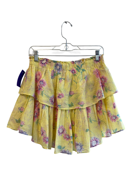 Love Shack Fancy Size Medium Yellow, Pink & Multi Cotton Stretch Waist Skirt Yellow, Pink & Multi / Medium