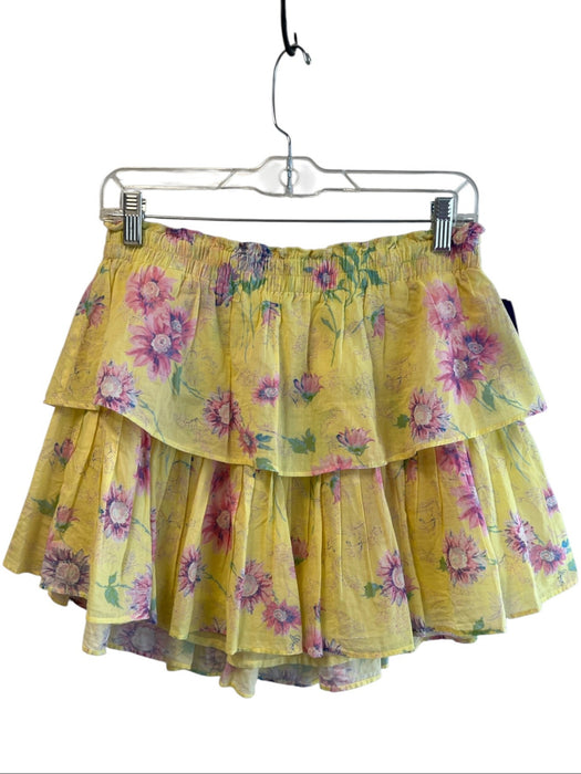 Love Shack Fancy Size Medium Yellow, Pink & Multi Cotton Stretch Waist Skirt Yellow, Pink & Multi / Medium