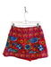 Chelsea & Violet Size Large Red & Multi Cotton Floral Faux Wrap Back Zip Skirt Red & Multi / Large