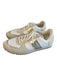 J Crew Shoe Size 7 White & Gold Suede & Nylon Low Top Lace Up Almond Toe Shoes White & Gold / 7