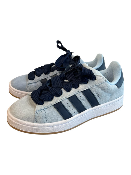 Adidas Shoe Size 7 Blue & Navy Suede Low Top Lace Up Round Toe Sneaker Shoes Blue & Navy / 7