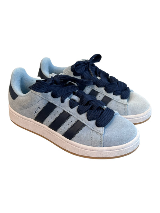 Adidas Shoe Size 7 Blue & Navy Suede Low Top Lace Up Round Toe Sneaker Shoes Blue & Navy / 7