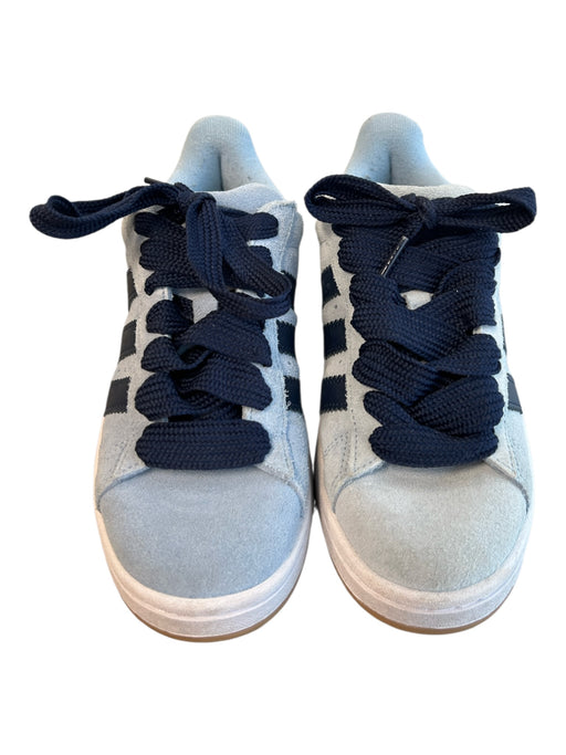 Adidas Shoe Size 7 Blue & Navy Suede Low Top Lace Up Round Toe Sneaker Shoes Blue & Navy / 7