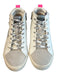 Vintage Havana Shoe Size 7 White & Gray Leather & Suede High Top Side Zip Shoes White & Gray / 7