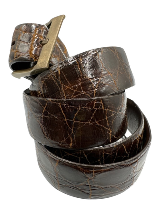 Miller Brown Alligator Solid Men's Belt Brown
