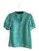 J Crew Size XS Aqua Green Cami included Eyelet Short Puff Sleeve Half Button Top Aqua Green / XS