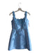 Elliatt Size Medium Sky Blue Polyester Sleeveless Back Zip Applique Dress Sky Blue / Medium