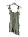 ASTR The Label Size XS Green Polyester Shirred Tie Straps Ruffle Dress Green / XS