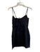 Superdown Size S Black Polyester Sheer Overlay Cowl Neck Spaghetti Strap Dress Black / S