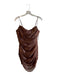 Lovers and Friends Size S Brown Polyester Cowl Neck Spaghetti Strap Dress Brown / S