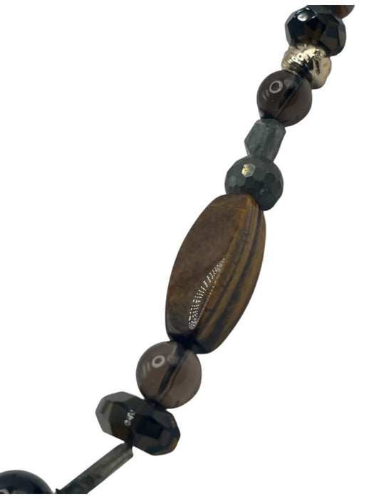 Alexis Bittar Gold & Multi Metal Stones Lobster Clasp Rhinestones Necklace Gold & Multi