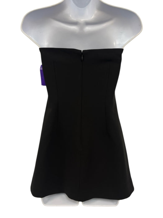 Lovers and Friends Size S Black Polyester Blend Strapless Paneled Back Zip Dress Black / S