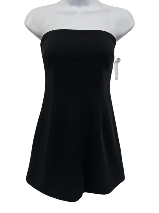Lovers and Friends Size S Black Polyester Blend Strapless Paneled Back Zip Dress Black / S