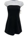 Lovers and Friends Size S Black Polyester Blend Strapless Paneled Back Zip Dress Black / S