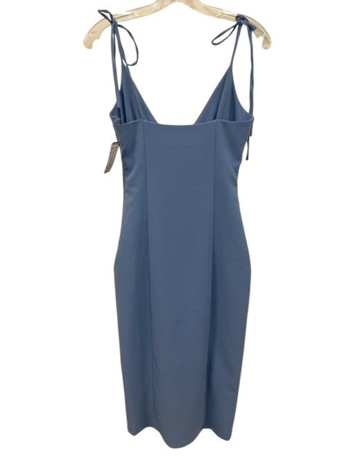 Camila Coelho Size XS Blue Polyester Tie Shoulder Decorative Buttons Dress Blue / XS