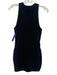Retrofete Size XS Black Rayon Blend Metallic Thread Ribbed Knit Sleeveless Dress Black / XS