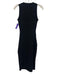 Fleur du Mal Size S Black Polyester Blend Ribbed Sleeveless Seam Detail Dress Black / S