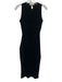 Fleur du Mal Size S Black Polyester Blend Ribbed Sleeveless Seam Detail Dress Black / S