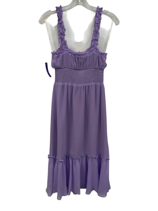Lovers and Friends Size XS Purple Polyester Sleeveless Scrunch Side Slits Dress Purple / XS