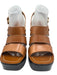 Veronica Beard Shoe Size 40 Brown Leather Upper Ankle Buckle Square Toe Sandals Brown / 40