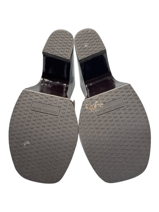 Veronica Beard Shoe Size 40 Brown Leather Upper Ankle Buckle Square Toe Sandals Brown / 40