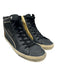 Golden Goose Shoe Size 40 Black & Gold Leather Upper Glitter Detail Sneakers Black & Gold / 40