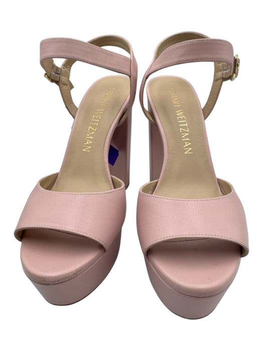 Stuart Weitzman Shoe Size 10.5 Blush Pink Leather Upper Ankle Buckle Sandals Blush Pink / 10.5