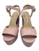 Stuart Weitzman Shoe Size 10.5 Blush Pink Leather Upper Ankle Buckle Sandals Blush Pink / 10.5