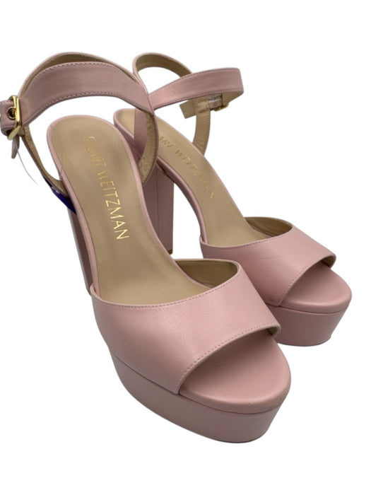 Stuart Weitzman Shoe Size 10.5 Blush Pink Leather Upper Ankle Buckle Sandals Blush Pink / 10.5