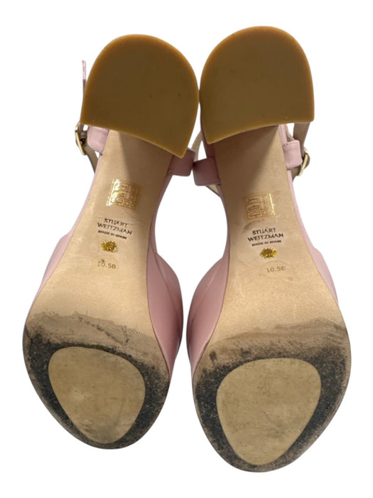 Stuart Weitzman Shoe Size 10.5 Blush Pink Leather Upper Ankle Buckle Sandals Blush Pink / 10.5