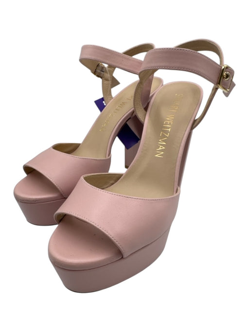 Stuart Weitzman Shoe Size 10.5 Blush Pink Leather Upper Ankle Buckle Sandals Blush Pink / 10.5
