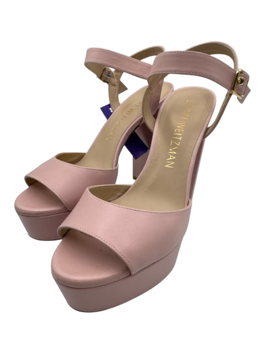Stuart Weitzman Shoe Size 10.5 Blush Pink Leather Upper Ankle Buckle Sandals Blush Pink / 10.5