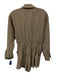 L'Academie Size XXS Khaki Beige Rayon Blend Long Sleeve Button Front Romper Khaki Beige / XXS