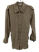 L'Academie Size XXS Khaki Beige Rayon Blend Long Sleeve Button Front Romper Khaki Beige / XXS