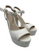 Stuart Weitzman Shoe Size 10.5 Cream Beige Leather Upper Ankle Buckle Sandals Cream Beige / 10.5