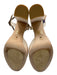 Stuart Weitzman Shoe Size 10.5 Cream Beige Leather Upper Ankle Buckle Sandals Cream Beige / 10.5