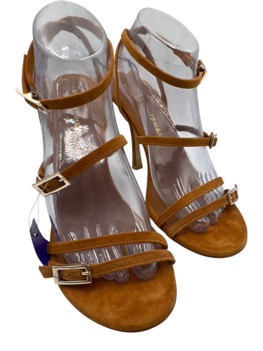 Stuart Weitzman Shoe Size 10 Tan Brown Leather Upper Suede Strappy Sandals Tan Brown / 10