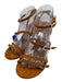Stuart Weitzman Shoe Size 10 Tan Brown Leather Upper Suede Strappy Sandals Tan Brown / 10