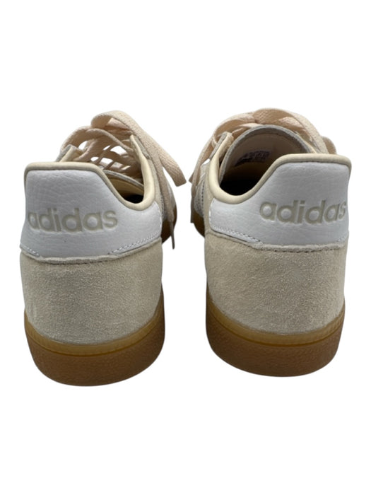 Adidas Shoe Size est 9 Cream White Leather Upper Suede T Toe Low Top Sneakers Cream White / est 9