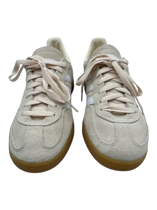 Adidas Shoe Size est 9 Cream White Leather Upper Suede T Toe Low Top Sneakers Cream White / est 9
