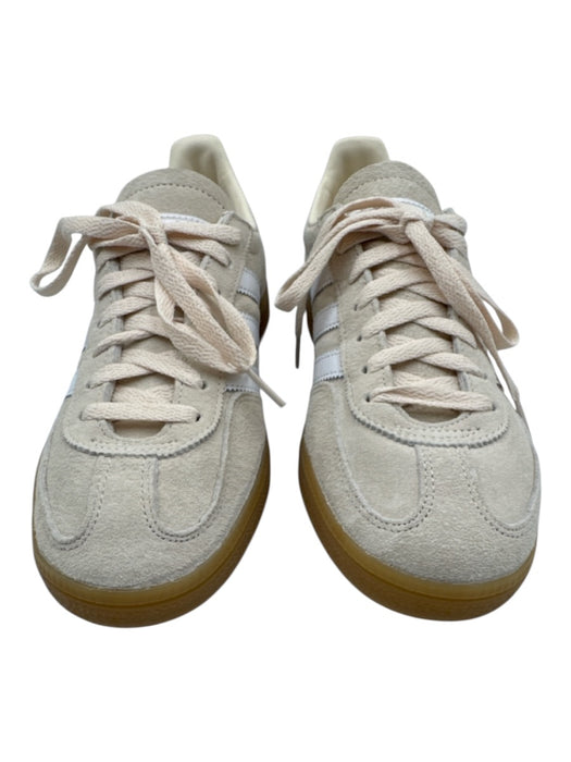 Adidas Shoe Size est 9 Cream White Leather Upper Suede T Toe Low Top Sneakers Cream White / est 9