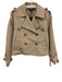 Steve Madden Size XS Khaki Beige Polyester Double Breasted Button Front Jacket Khaki Beige / XS