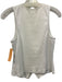 Veronica Beard Size S White Pima Cotton Blend Ribbed Sleeveless Button Front Top White / S