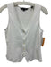 Veronica Beard Size S White Pima Cotton Blend Ribbed Sleeveless Button Front Top White / S