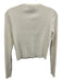Reformation Size S Cream White Cotton Blend Ribbed Knit Button Front Sweater Cream White / S